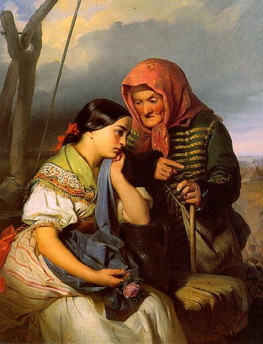 Alajos Gyorgyi  Giergl Consolation A France oil painting art